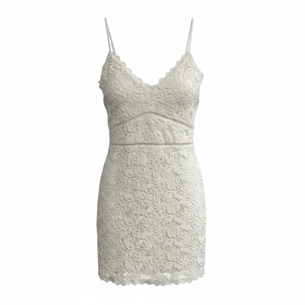 Abercrombie & Fitch Cream Lace Chemise Slip
